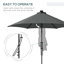130cm Lighted Market Parasol-96006325