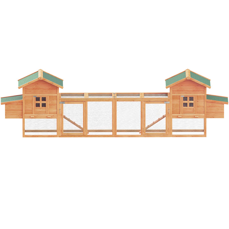 Fultonham 29.89 Square Feet Chicken Coop with Chicken Run For Up To 6 Chickens