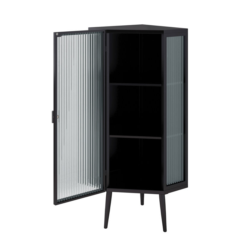 22.25'' Floor Coner Cabinet, Black