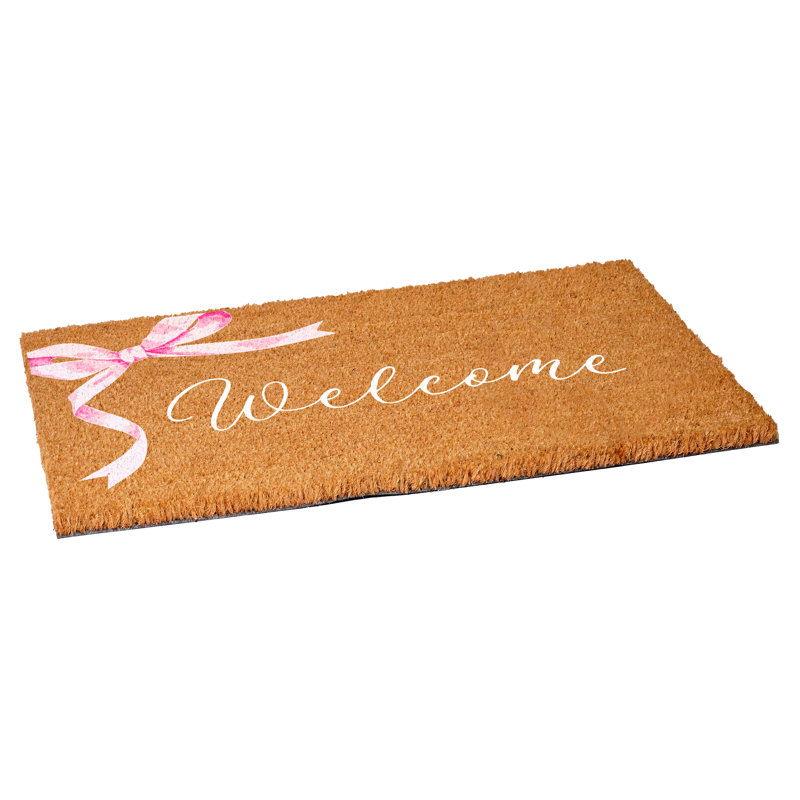 Bow Welcome Doormat, 24" W x 36" L
