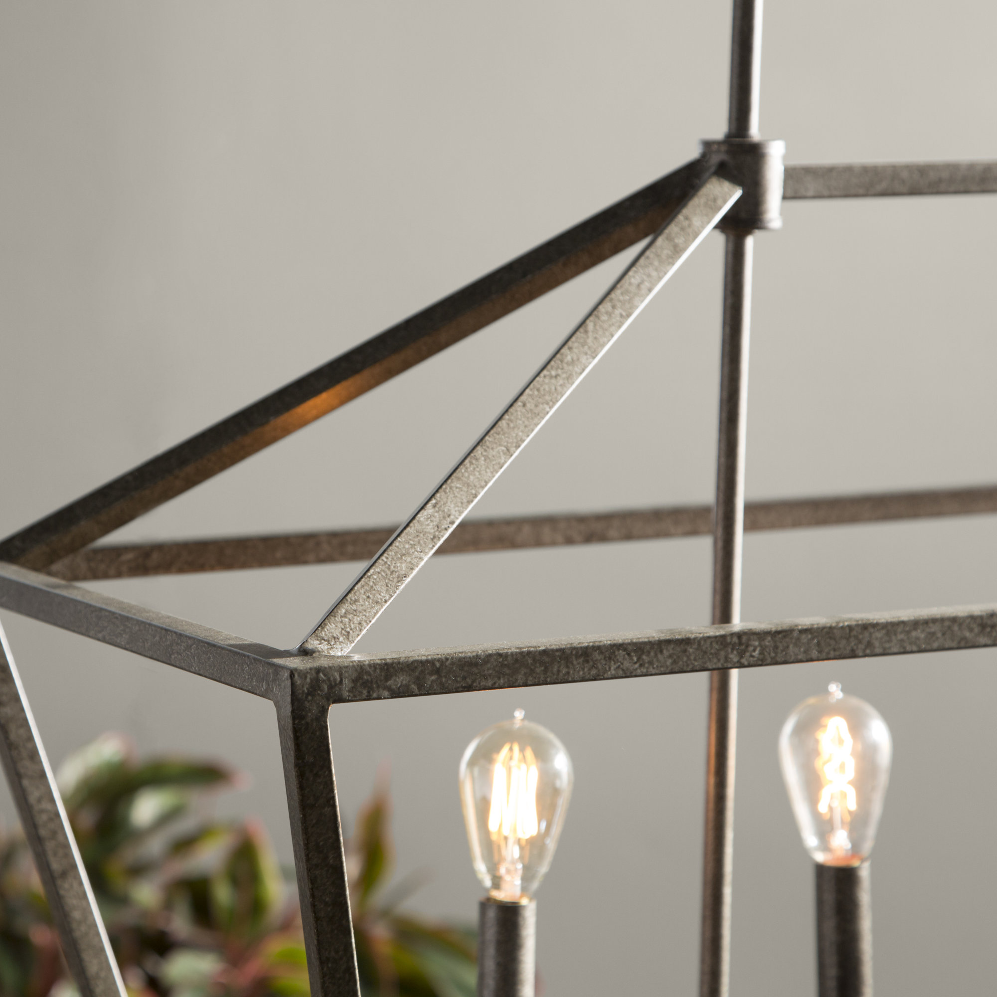 Glenhaven 5 Light Dimmable Pendant, Antique Silver