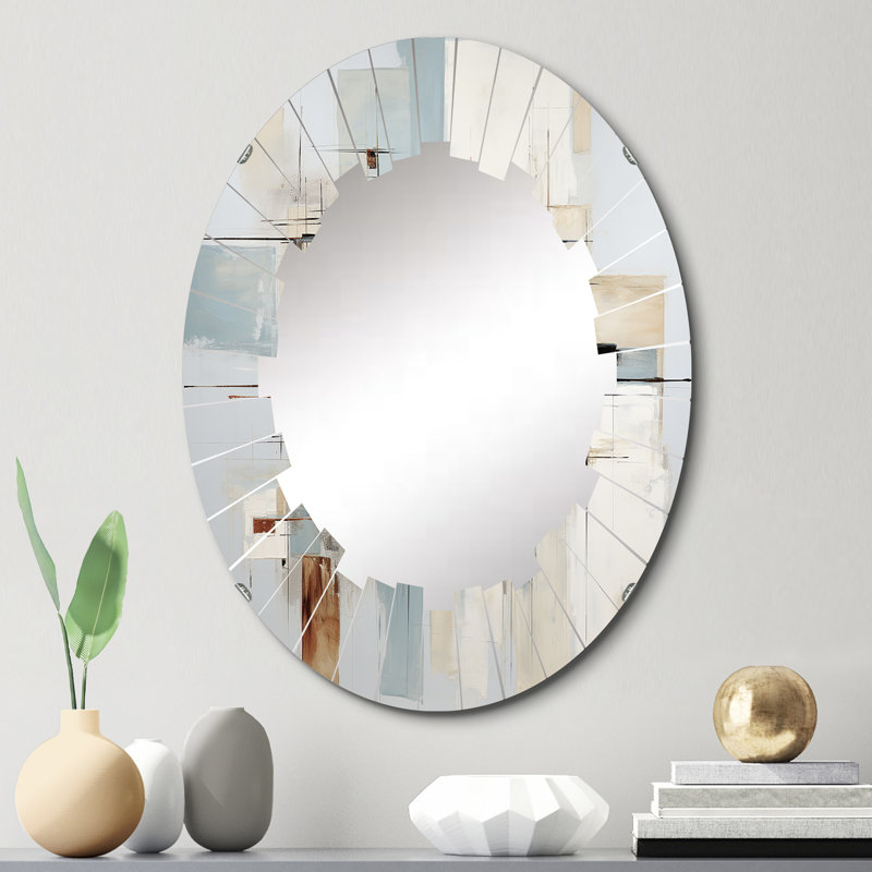 Pyresburg - Miroir mural moderne ovale, 30 po x 20 po