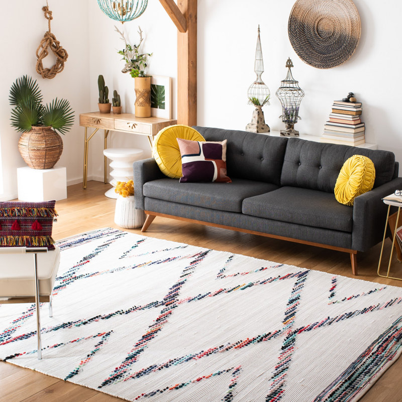 Tapis géométrique à tissage plat Montauk, Rectangle 4 pi x 6 pi