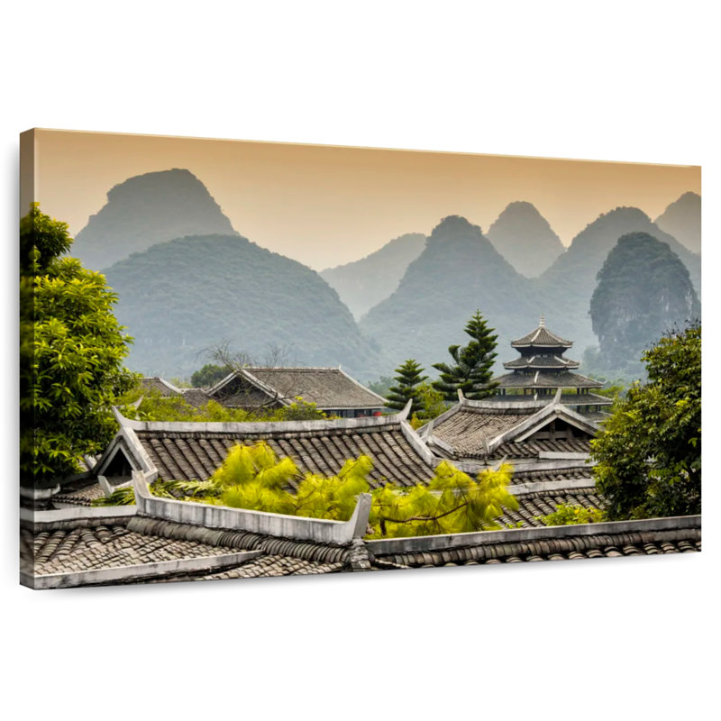 Temple bouddhiste chinois Adella, H 16 po x l 24 po