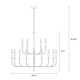 Tedder 15 Light Metal Dimmable Tiered Chandelier