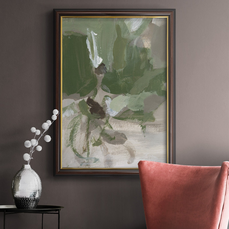 Toile encadrée de qualité supérieure Green Tea II - prête à être accrochée