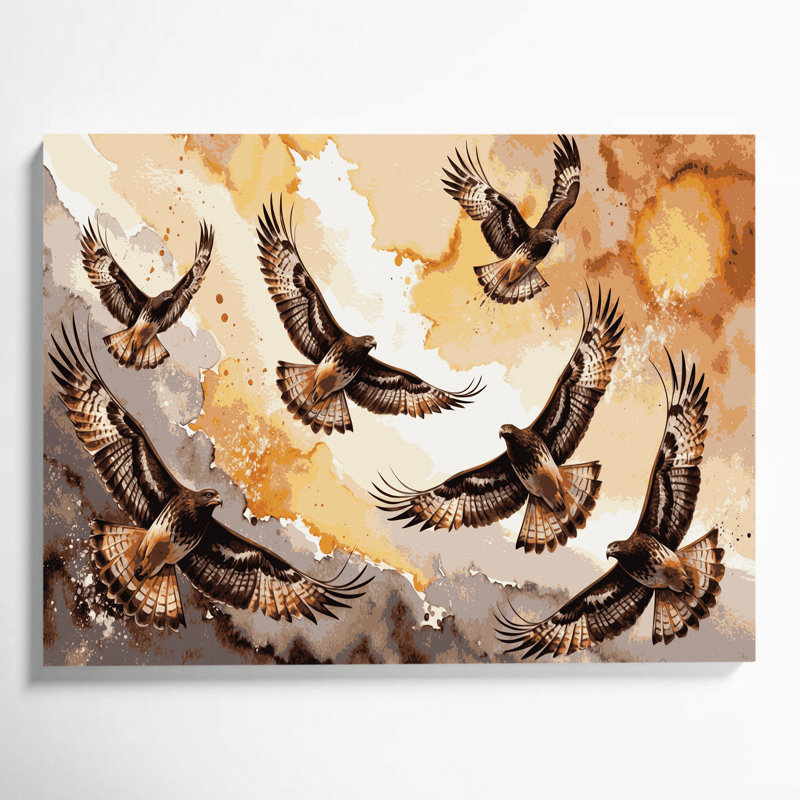 Art mural sur toile beige, H 8 po x l 10 po
