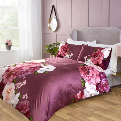 Eliza Bloom Heather Velvet Duvet Set    