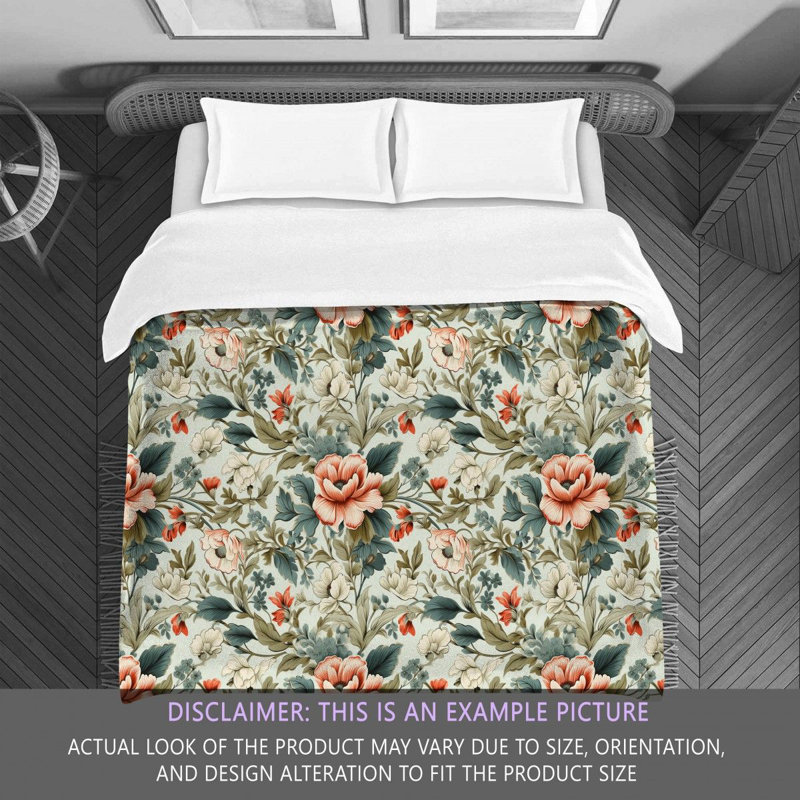 Peony Blossom Bedding, Queen Comforter