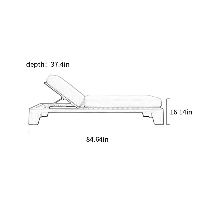 Chaise longue de piscine extérieure