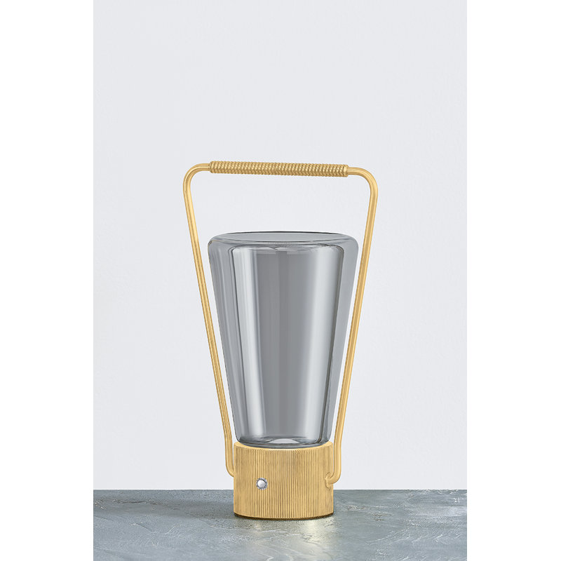 Booker Rechargeable Table Lamp in Aged Brass