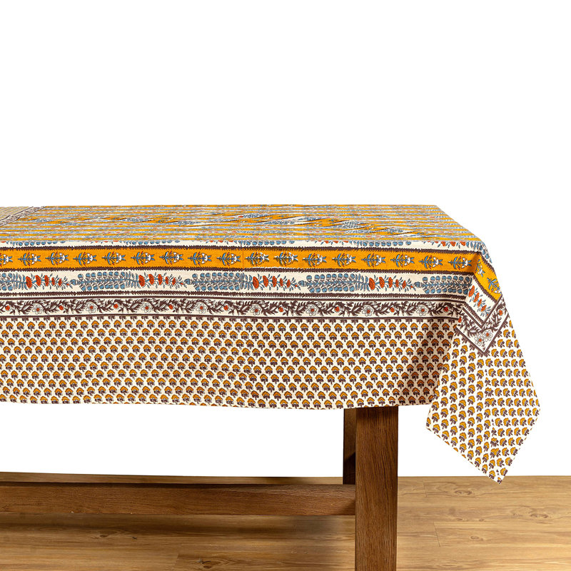 Charlemont Provence Rectangular Tablecloth, Dijon/Blue, 142" x 71"