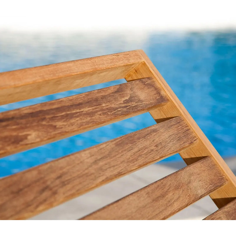 Capri Outdoor Teak Chaise Lounge