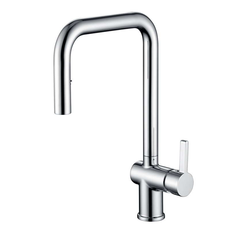 SUMERAIN Stainless Steel 304 Pull Down Kitchen Sink Faucet, Dual Spray Mode Lead-free Kitchen Faucet, Chrome
