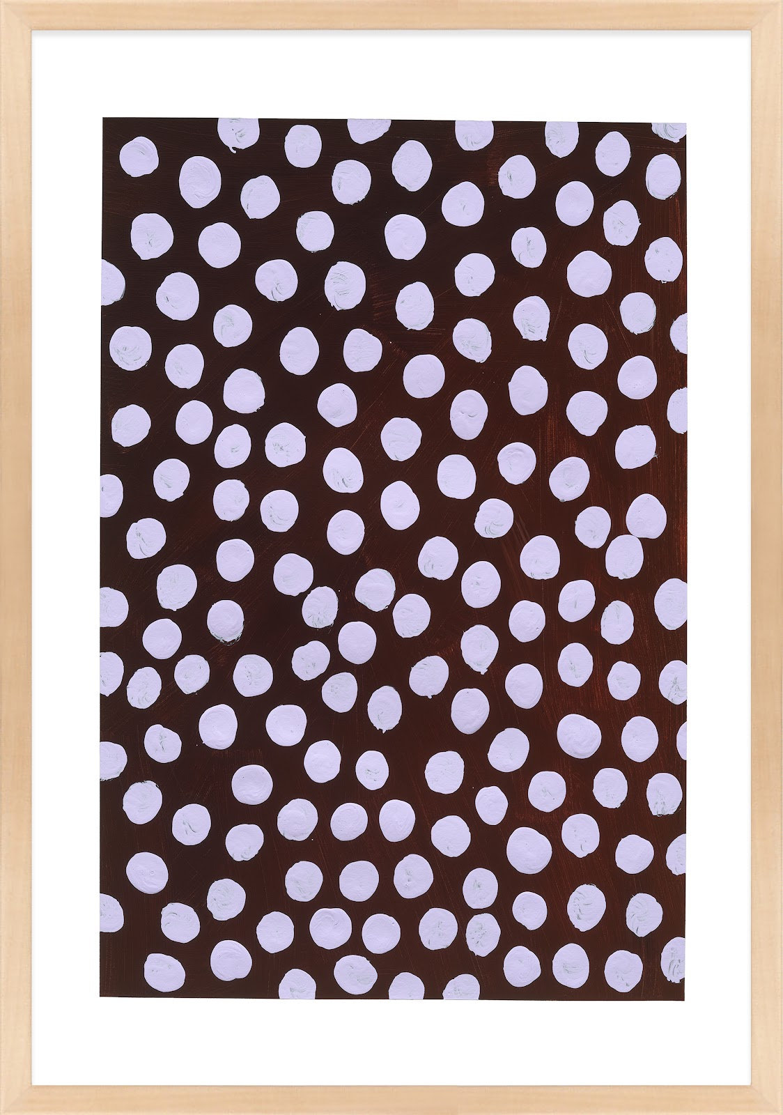 Navi "Lilac on Maroon" Painting, Brown, 30" H x 21" W x 1.25" D