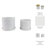Ceramic Saucer Planters with Geometric Texture Finish for Home or Garden Use Set of 2 - 10", 9" White