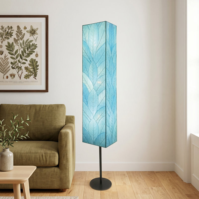 72'' Black Column Floor Lamp