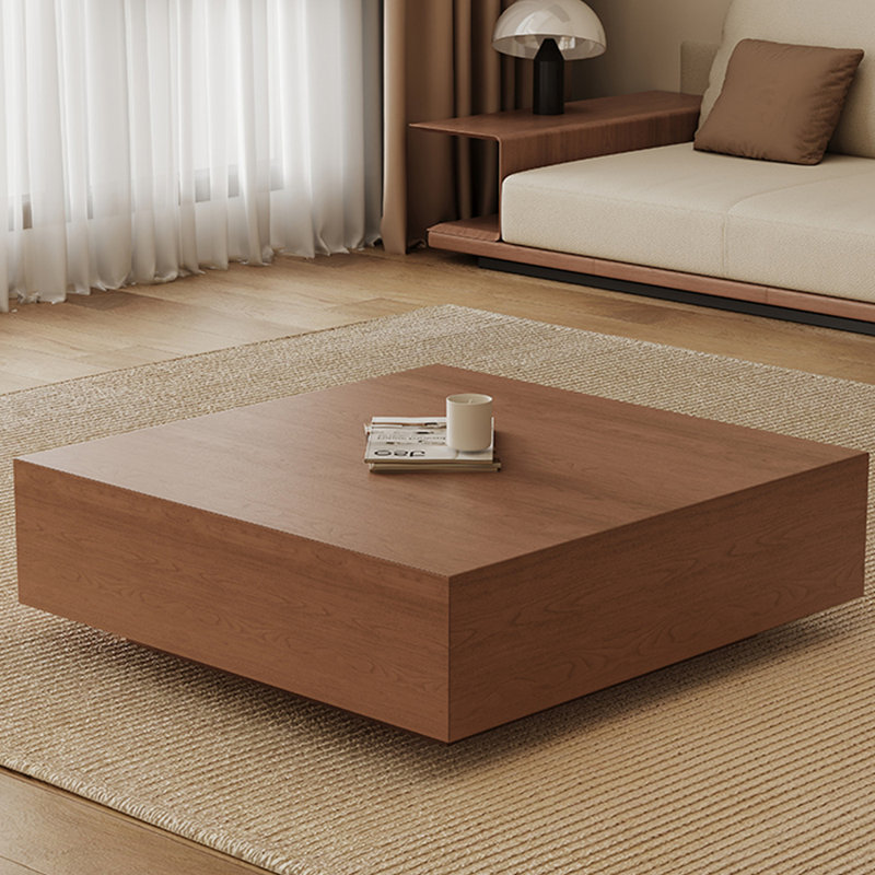 Table basse en rondins de bois, H 11,81 po x L 39,37 po x l 39,37 po