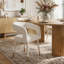 Ensemble de table de salle à manger ovale 79 po avec 6 chaises rembourrées Modern-1842512971