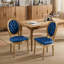 Ensemble de 2 chaises d'appoint rembourrées ovales et capitonnées-921324031