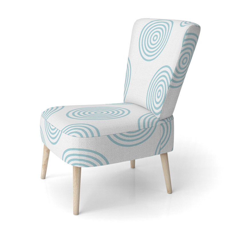 Chaise d'appoint en velours bleu