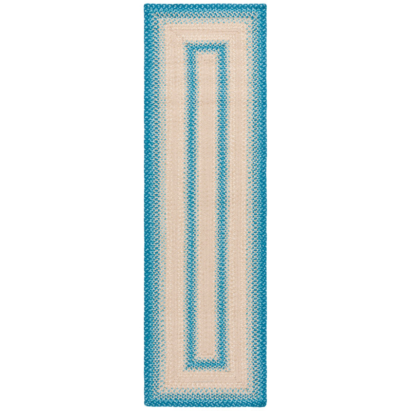 Clickett Hand Woven Performance Machine Washable Performance Striped Indoor/Outdoor Area Rug, Runner 2'3" x 8'