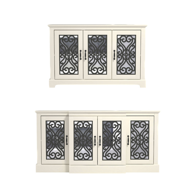 Ariba Sideboard Set Of 2, Ivory