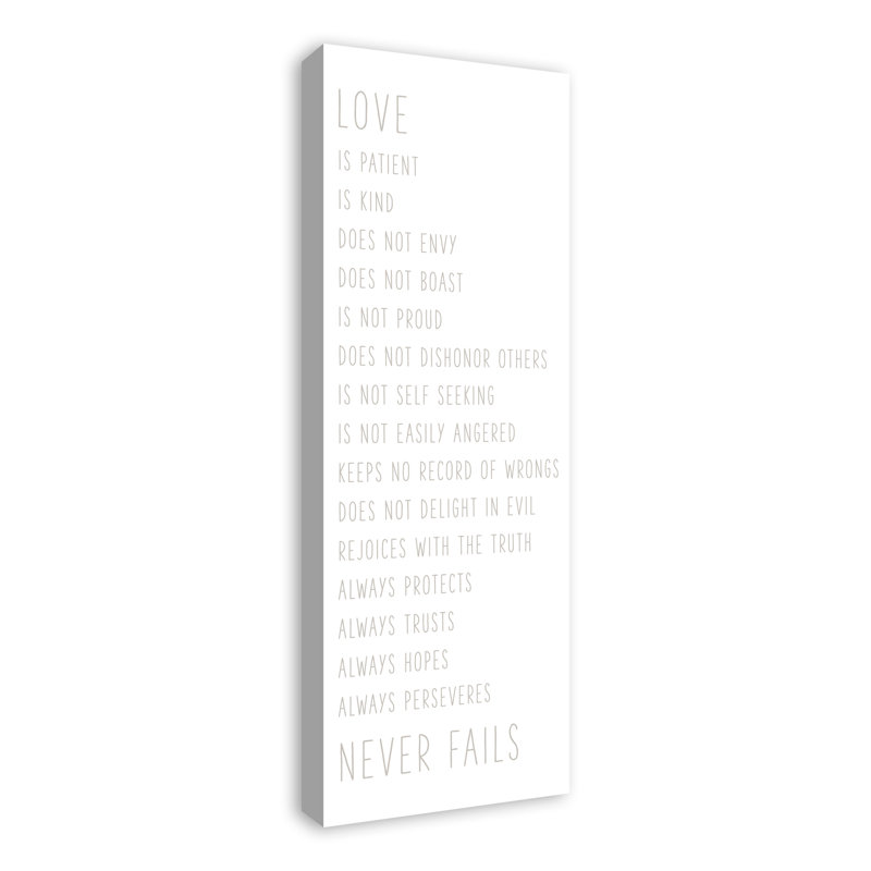 " Love Never Fails "