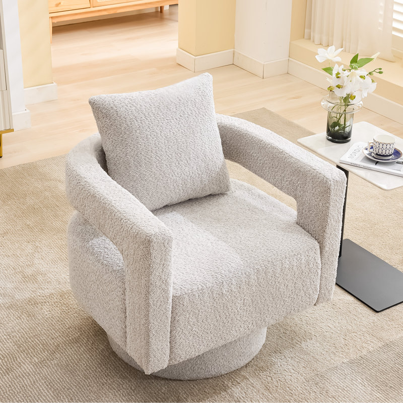Chaise avec accoudoirs pivotants 29 po Loop, Gris chenille