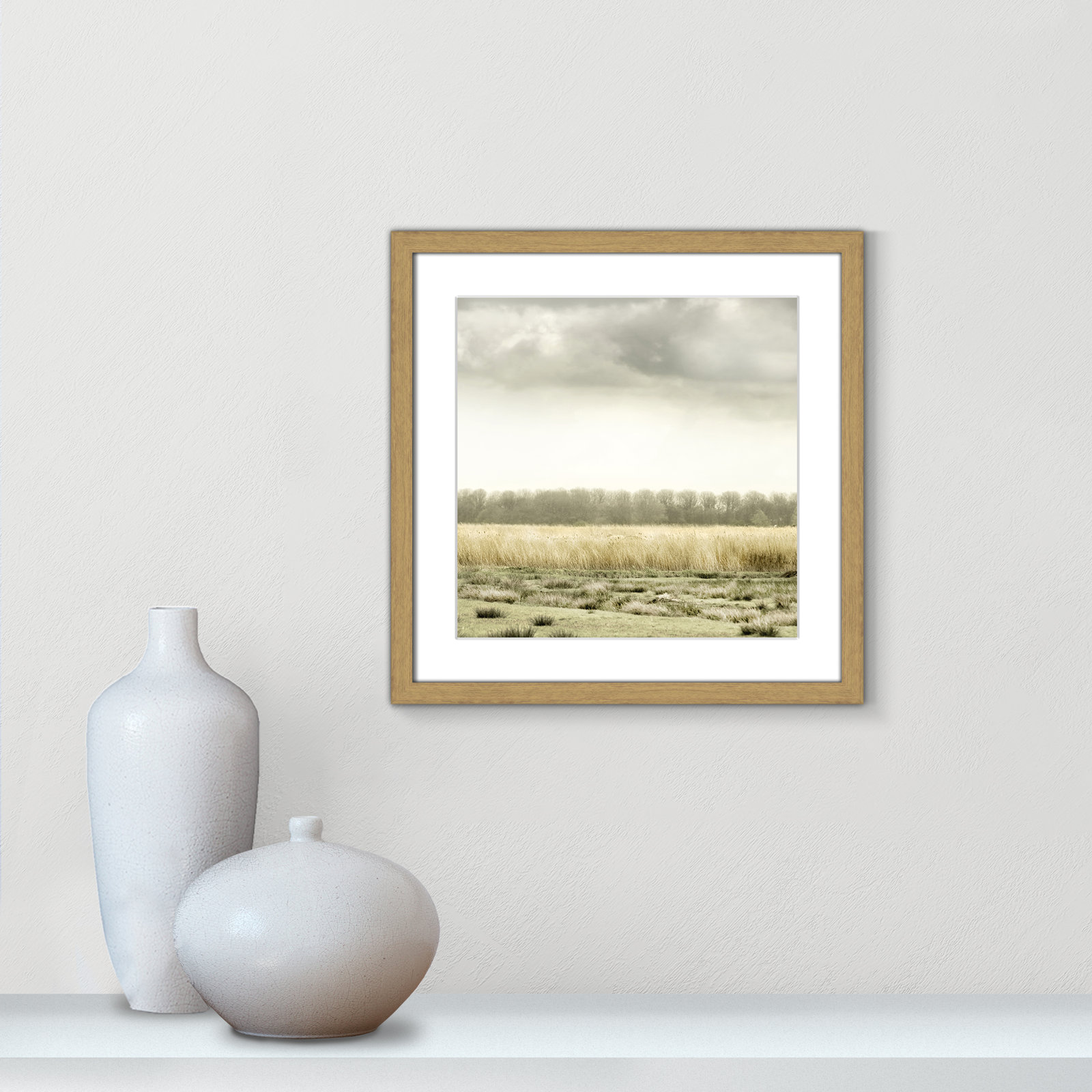 Henri "Meadowland" Print by Danita Delimont, 17" H x 17" W , Natural Wood Grain