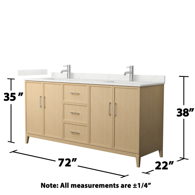 Elan 66'' W Vanity, 8" Center, White / Brushed Nickel, 60'' W