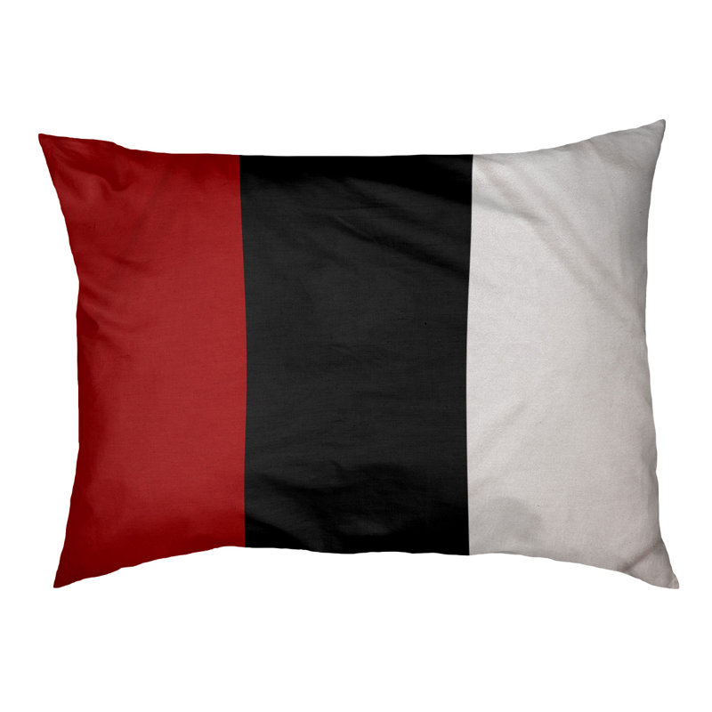 Coussin extérieur Oklahoma, Très grand (l 50 po x P 40 po x H 7 po), Rouge / Noir / Blanc