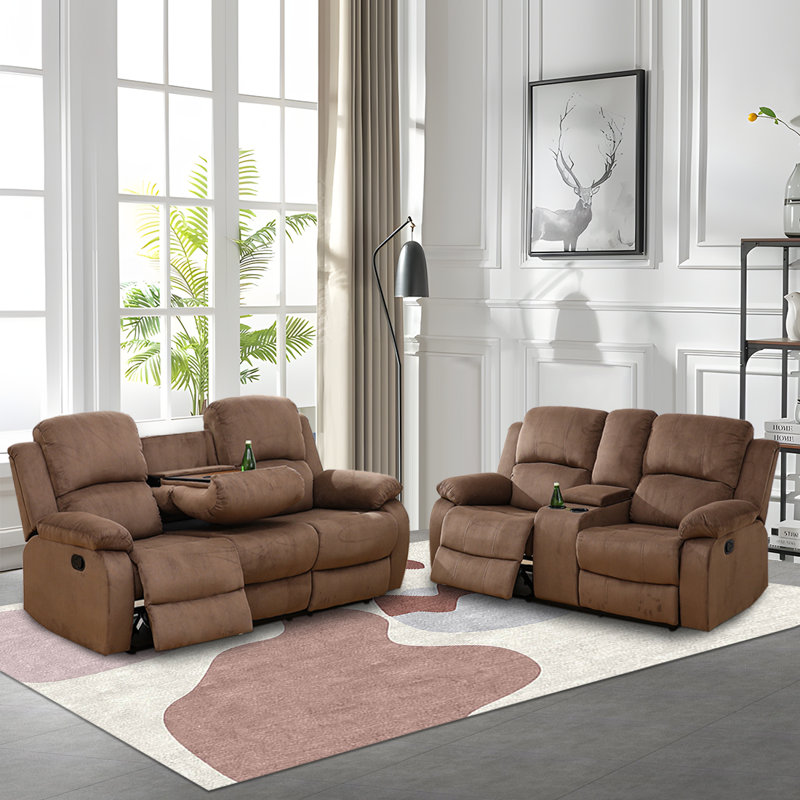 Keayra Upholstered Recliner, Brown Corduroy