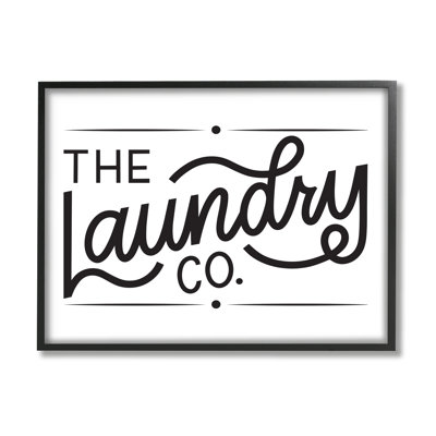 " Laundry Co. Bold Cursive Typography Sign " by Jalynn Heerdt
