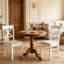 Chaises de salle à manger rembourrées avec structure en bois d'hévéa et confort rembourré