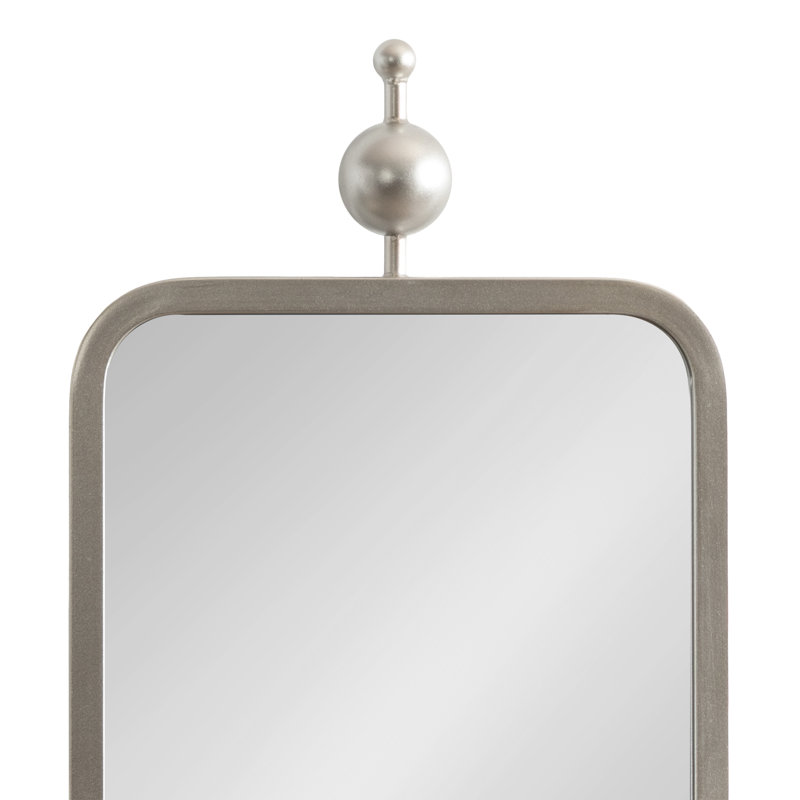 Miroir mural Kasota, Argent argent, 36 po x 9 po