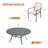 8-Person Patio Dining Set with 60" Round Dining Table and 8 Cushioned Rattan Stackable Chairs-1240252249