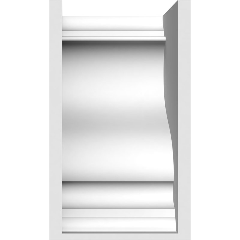 Corbeau standard en PVC de qualité architecturale, H 14 po x l 7 po x P 10 po