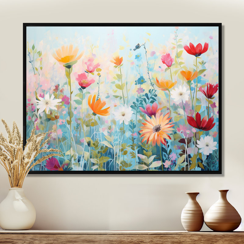 Fleurs printanières colorées en fleurs - fleurs sauvages dans le salon, H 12 po x l 20 po x P 1 po