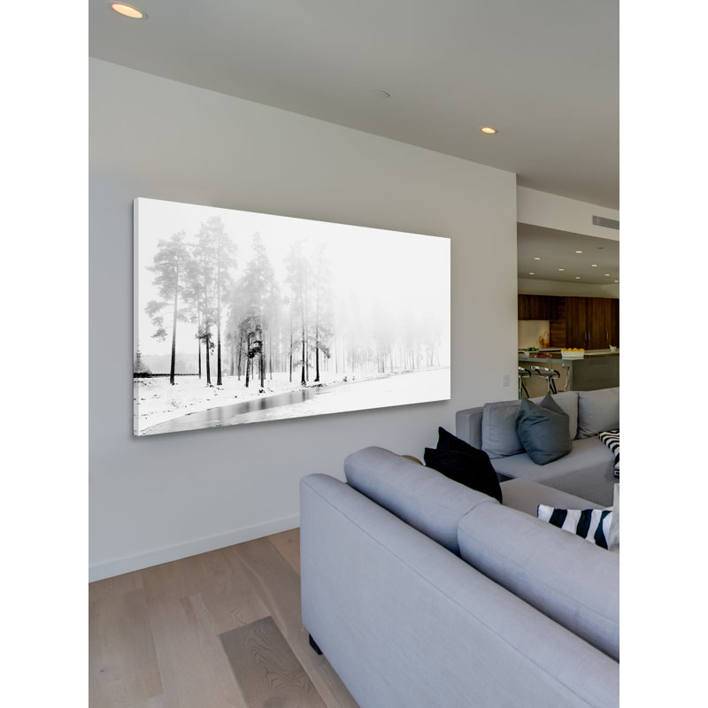 «Winter River», reproduction d'art sur toile, H 18 po x l 36 po, Toile tendue