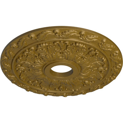 Endurathane Orrington Ceiling Medallion, 19 5/8"OD x 4 3/4"ID x 1 3/4"P (Fits Canopies up to 4 3/4"), Hand-Painted Polished Copper Finish