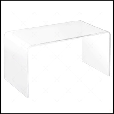 32" Long Rectangle All Acrylic 15Mm Thick Waterfall Coffee Table