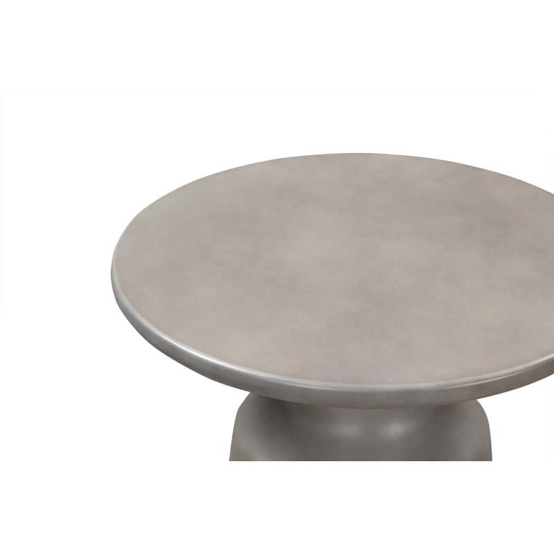 Table basse ronde 24 "en béton gris