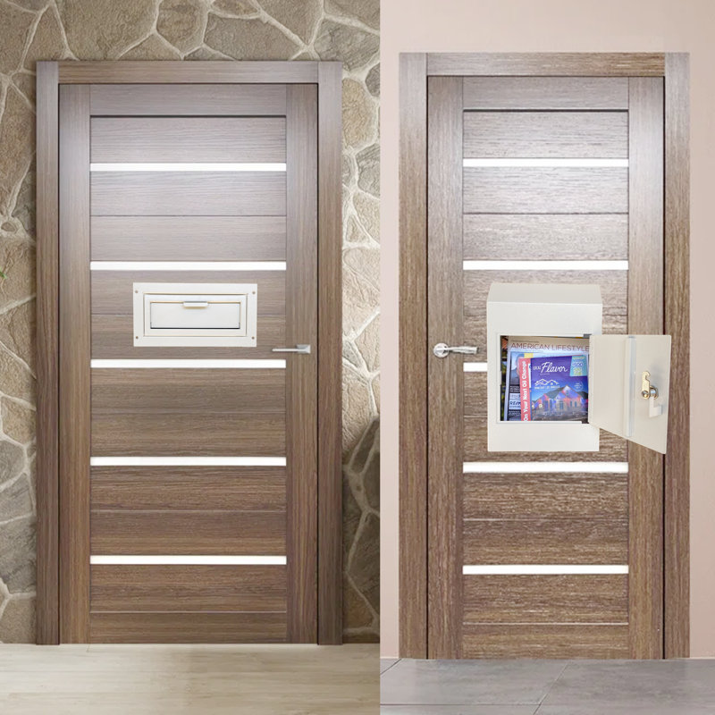 White Heavy Duty Lockable Steel Door Drop Box