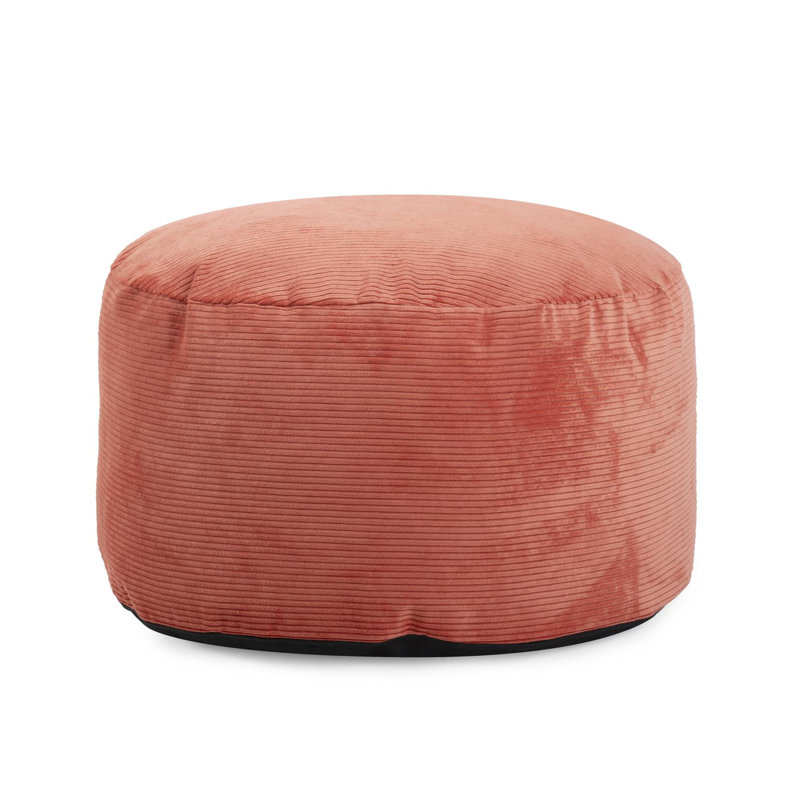 Pouf court Geffrard Pana naturel, Polyester orange