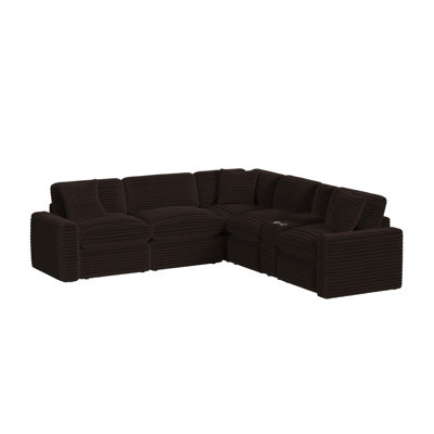 Serafina 6PC Sectional Set In Masis Espresso