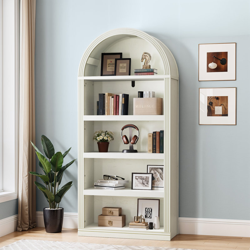 Bibliothèque 68,5 po H 5 Tiers, Blanc