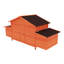 Poulailler en bois pour l'extérieur avec 2 espaces de nidification, ouvertures de gamme, plateau étanche, finition, prédateur, chambre ventilée, entrée simple, aire de repos confortable
