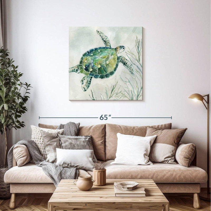Crowle Seagrass Turtle I, 36" H x 36" W