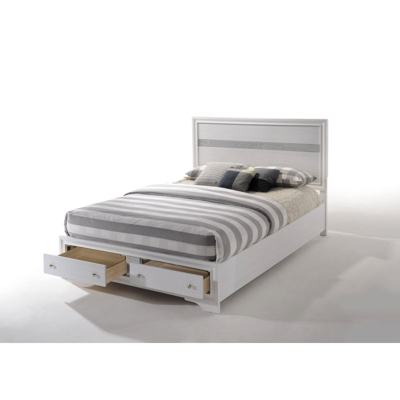 Ek Bed W/Storage, Twin, White